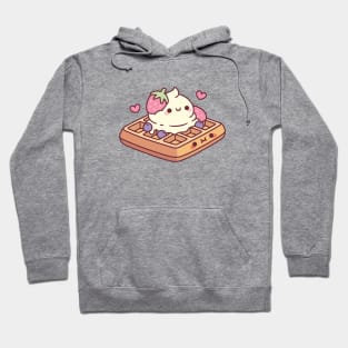 Cute Waffle And Ice Cream Perfect Pair Hoodie